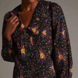 NWT Farm Rio Rainbow Suns Blouse Sz S